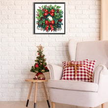 Load image into Gallery viewer, Diamond Painting - Partial Special Shaped - Christmas wreath (30*30CM)
