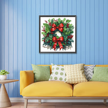 Load image into Gallery viewer, Diamond Painting - Partial Special Shaped - Christmas wreath (30*30CM)
