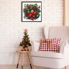 Load image into Gallery viewer, Diamond Painting - Partial Special Shaped - Christmas wreath (30*30CM)
