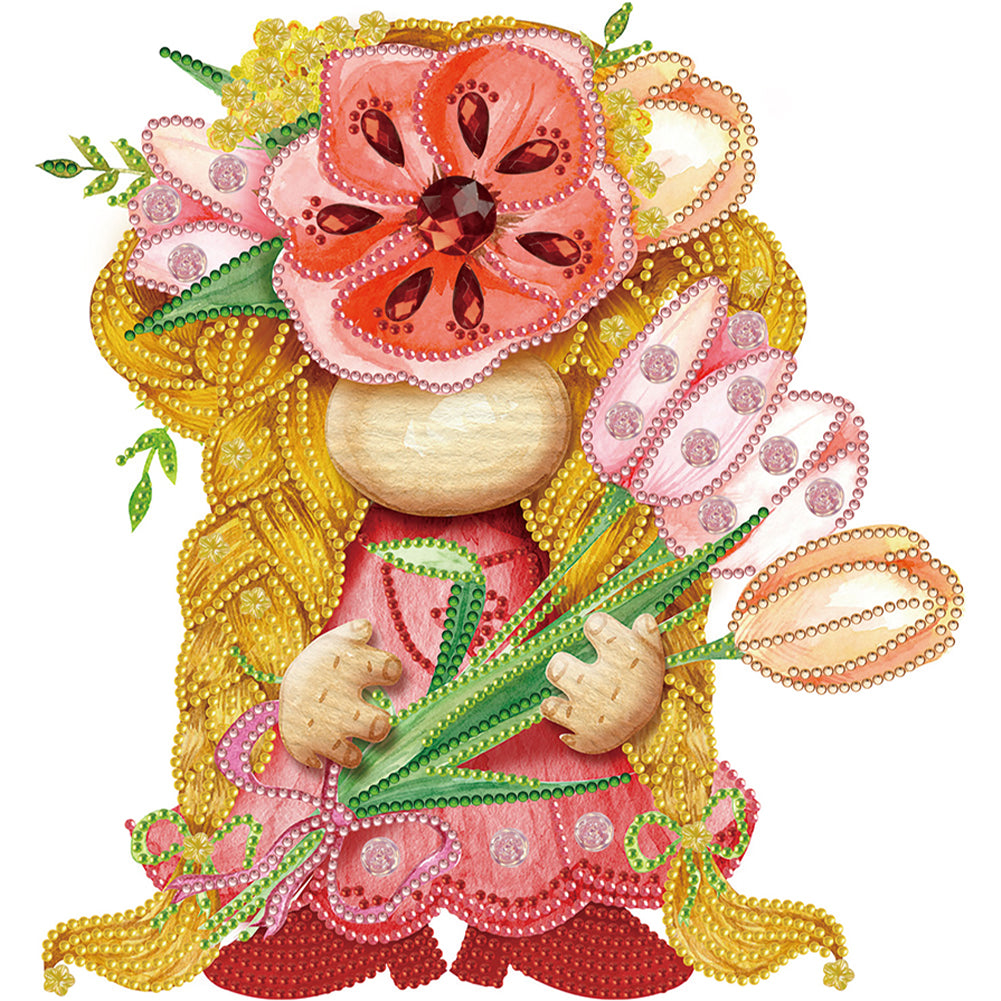 Diamond Painting - Partial Special Shaped - Garden Gnome (30*30CM)