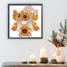 Load image into Gallery viewer, Diamond Painting - Partial Special Shaped - Garden butterfly gnome (30*30CM)
