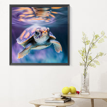 Load image into Gallery viewer, Diamond Painting - Full Round - sea turtle in ocean (30*30CM)
