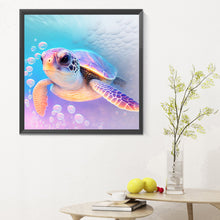 Load image into Gallery viewer, Diamond Painting - Full Round - sea turtle in ocean (30*30CM)
