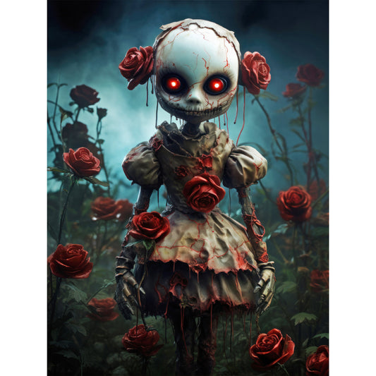 Diamond Painting - Full Round - skull doll (30*40CM)