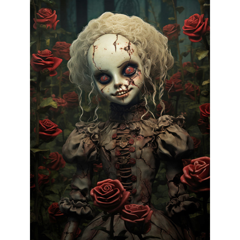 Diamond Painting - Full Round - skull doll (30*40CM)