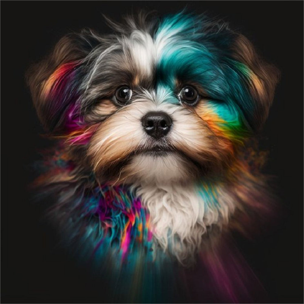 Diamond Painting - Full Round - color puppy (30*30CM)