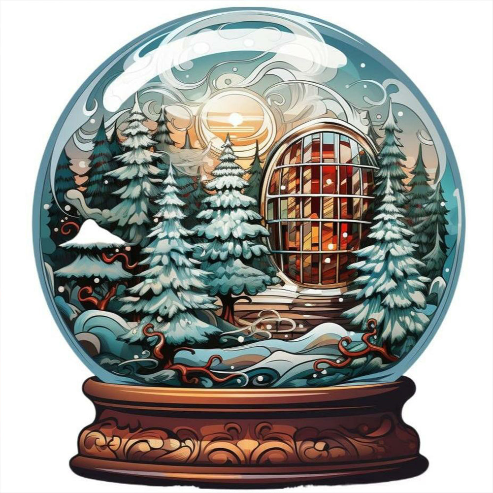 Diamond Painting - Full Round - Christmas crystal ball (30*30CM)