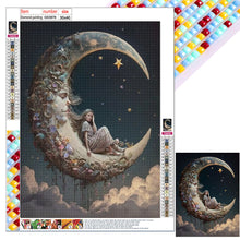 Load image into Gallery viewer, Diamond Painting - Full Square - girl on the moon (30*40CM)
