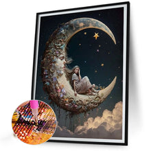 Load image into Gallery viewer, Diamond Painting - Full Square - girl on the moon (30*40CM)
