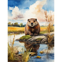 Load image into Gallery viewer, Diamond Painting - Full Round - Beaver by the river (30*40CM)
