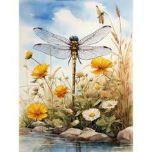 Load image into Gallery viewer, Diamond Painting - Full Round - dragonfly on water (30*40CM)
