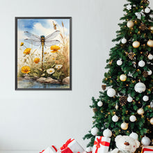 Load image into Gallery viewer, Diamond Painting - Full Round - dragonfly on water (30*40CM)
