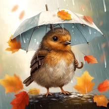 Load image into Gallery viewer, Diamond Painting - Full Round - bird holding umbrella (30*30CM)
