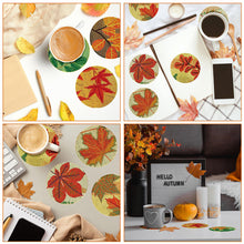 Load image into Gallery viewer, 8 PCS Acrylic Diamond Painting Art Coaster Kit with Holder for Adult(Retro Leaf)
