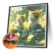 Load image into Gallery viewer, Diamond Painting - Full Round - Flowers and kittens (30*30CM)

