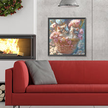Load image into Gallery viewer, Diamond Painting - Full Round - Flowers and kittens (30*30CM)
