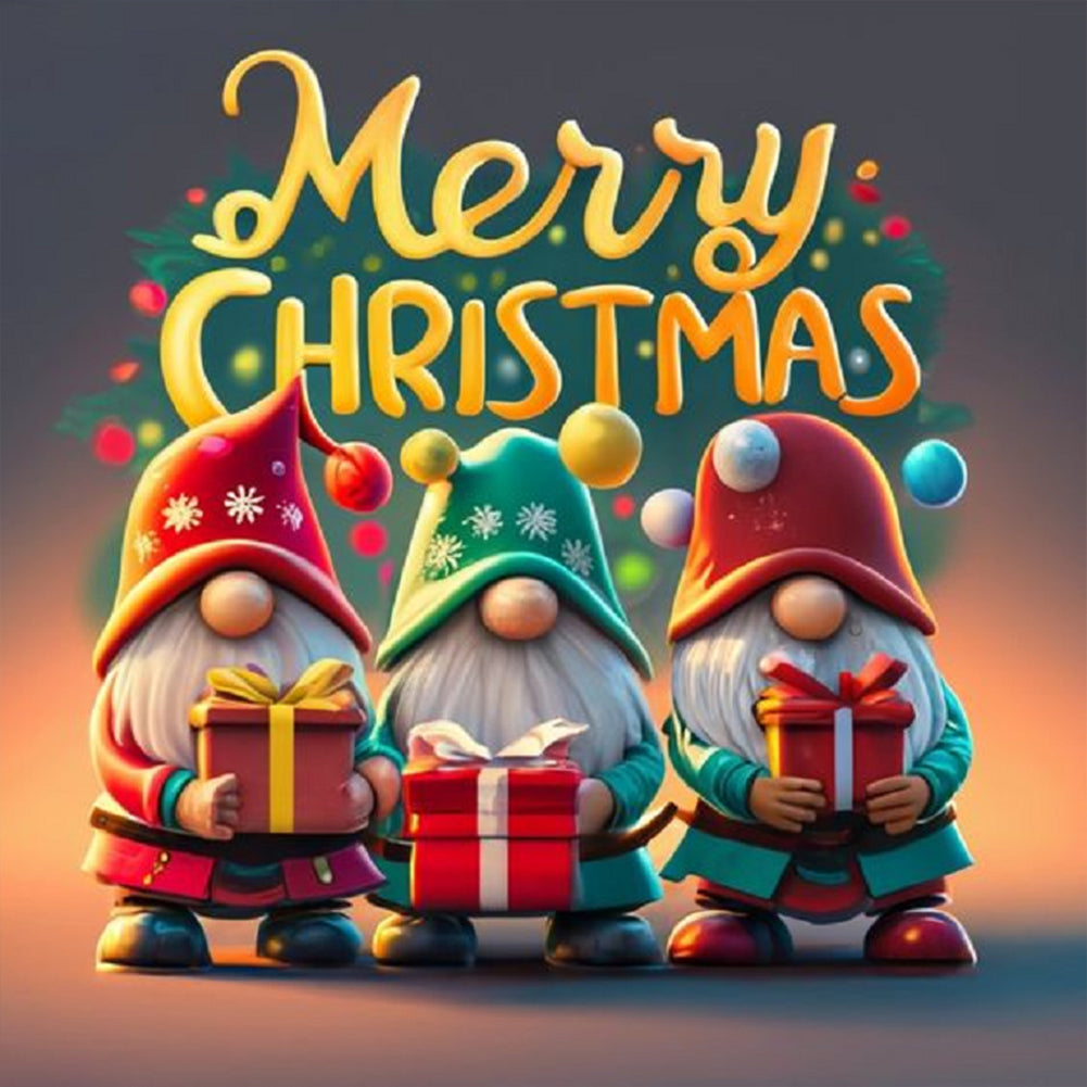 Diamond Painting - Full Round - christmas gnome (30*30CM)