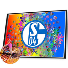 Load image into Gallery viewer, Diamond Painting - Full Round - Schalke logo (60*40CM)
