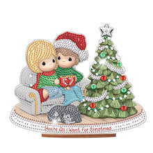 Load image into Gallery viewer, Wooden Xmas Doll Diamonds Painting Desktop Decor for Xmas Table Office Decor(#3)
