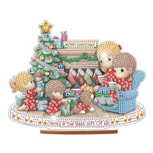 Load image into Gallery viewer, Wooden Xmas Doll Diamonds Painting Desktop Decor for Xmas Table Office Decor(#4)
