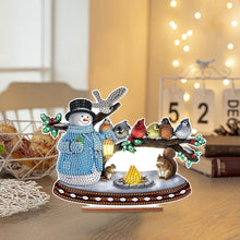 Load image into Gallery viewer, Wooden Xmas Snowman Diamonds Painting Desktop Decor for Table Office Decor (#1)

