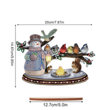 Load image into Gallery viewer, Wooden Xmas Snowman Diamonds Painting Desktop Decor for Table Office Decor (#1)
