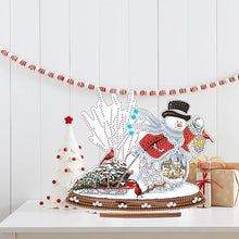 Load image into Gallery viewer, Wooden Xmas Snowman Diamonds Painting Desktop Decor for Table Office Decor (#2)
