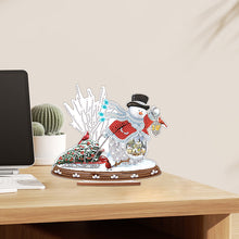 Load image into Gallery viewer, Wooden Xmas Snowman Diamonds Painting Desktop Decor for Table Office Decor (#2)
