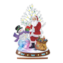 Load image into Gallery viewer, Wooden Xmas Snowman Diamonds Painting Desktop Decor for Table Office Decor (#3)
