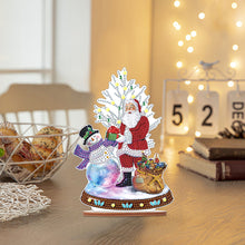 Load image into Gallery viewer, Wooden Xmas Snowman Diamonds Painting Desktop Decor for Table Office Decor (#3)
