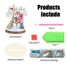 Load image into Gallery viewer, Wooden Xmas Snowman Diamonds Painting Desktop Decor for Table Office Decor (#4)
