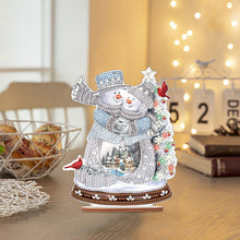 Load image into Gallery viewer, Wooden Xmas Snowman Diamonds Painting Desktop Decor for Table Office Decor (#5)
