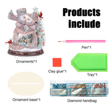Load image into Gallery viewer, Wooden Xmas Snowman Diamonds Painting Desktop Decor for Table Office Decor (#5)
