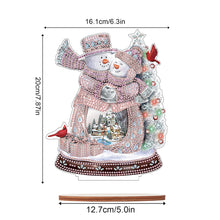 Load image into Gallery viewer, Wooden Xmas Snowman Diamonds Painting Desktop Decor for Table Office Decor (#5)
