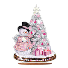 Load image into Gallery viewer, Wooden Xmas Snowman Diamonds Painting Desktop Decor for Table Office Decor (#6)
