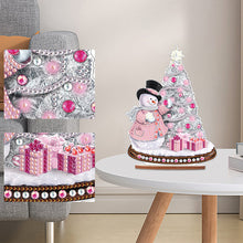 Load image into Gallery viewer, Wooden Xmas Snowman Diamonds Painting Desktop Decor for Table Office Decor (#6)
