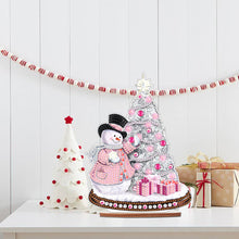 Load image into Gallery viewer, Wooden Xmas Snowman Diamonds Painting Desktop Decor for Table Office Decor (#6)
