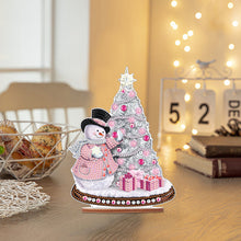 Load image into Gallery viewer, Wooden Xmas Snowman Diamonds Painting Desktop Decor for Table Office Decor (#6)
