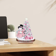 Load image into Gallery viewer, Wooden Xmas Snowman Diamonds Painting Desktop Decor for Table Office Decor (#6)
