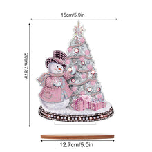Load image into Gallery viewer, Wooden Xmas Snowman Diamonds Painting Desktop Decor for Table Office Decor (#6)
