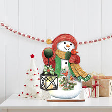 Load image into Gallery viewer, Wooden Xmas Snowman Diamonds Painting Desktop Decor for Table Office Decor (#7)
