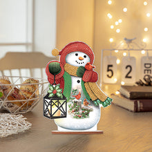 Load image into Gallery viewer, Wooden Xmas Snowman Diamonds Painting Desktop Decor for Table Office Decor (#7)
