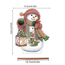 Load image into Gallery viewer, Wooden Xmas Snowman Diamonds Painting Desktop Decor for Table Office Decor (#7)
