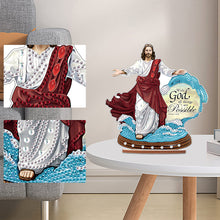 Load image into Gallery viewer, Wooden Jesus Angel Diamonds Painting Desktop Decor for Table Office Decor (#3)
