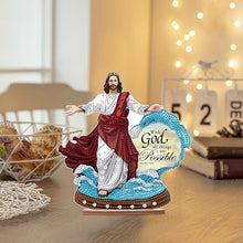 Load image into Gallery viewer, Wooden Jesus Angel Diamonds Painting Desktop Decor for Table Office Decor (#3)
