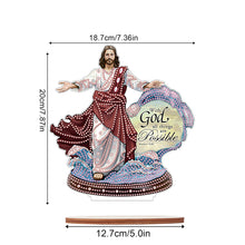 Load image into Gallery viewer, Wooden Jesus Angel Diamonds Painting Desktop Decor for Table Office Decor (#3)
