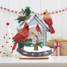 Load image into Gallery viewer, Wooden Xmas Cardinal Desktop Diamond Art Kits for Xmas Table Office Decor (#1)
