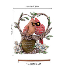 Load image into Gallery viewer, Wooden Xmas Cardinal Desktop Diamond Art Kits for Xmas Table Office Decor (#2)
