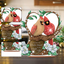 Load image into Gallery viewer, Wooden Xmas Cardinal Desktop Diamond Art Kits for Xmas Table Office Decor (#2)

