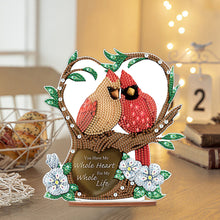Load image into Gallery viewer, Wooden Xmas Cardinal Desktop Diamond Art Kits for Xmas Table Office Decor (#2)
